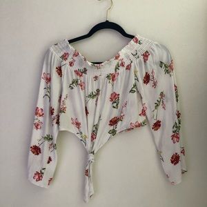 Pacsun Cropped Flower Shirt